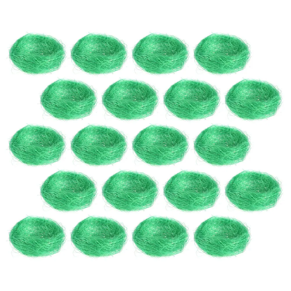 

20Pcs Decorative Bird Nests Artificial Natural Style Cold Dish Decor Photo Props for Indoor Outdoor Balcony