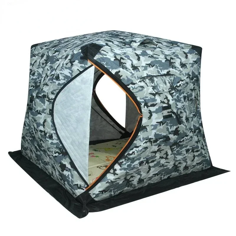 Newly Outdoor Sauna Tent Warm Portable Ice Fishing Shelter 3-4 Person Pop Up Ice Fishing Tent