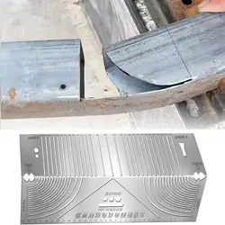 Arc Marking Ruler Stainless Steel Construction Parallel Ruler Multi-Function Parallel Drawing Tool Welding Pipe Cutting Ruler