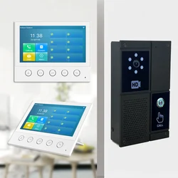 SIP Video Door Phone System 7 Polegada Touch Screen Suporte Visão Noturna 1080P Intercom WiFi Indoor Calling Station