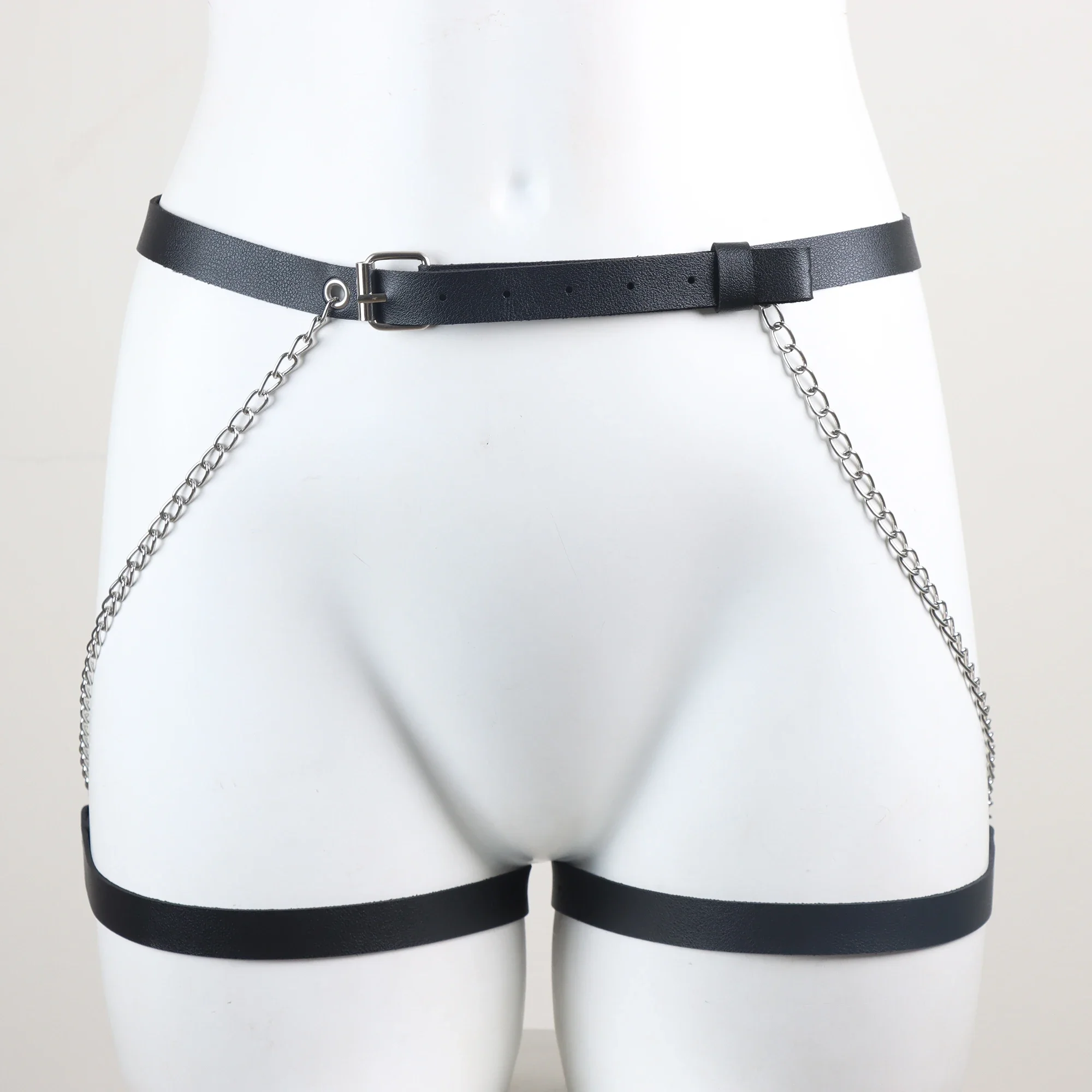 Cinturón Sexy para el vientre para mujer, arnés de cadena para pierna, lencería Bondage Bdsm, liguero para muslo, ropa fetiche gótica, accesorios exóticos