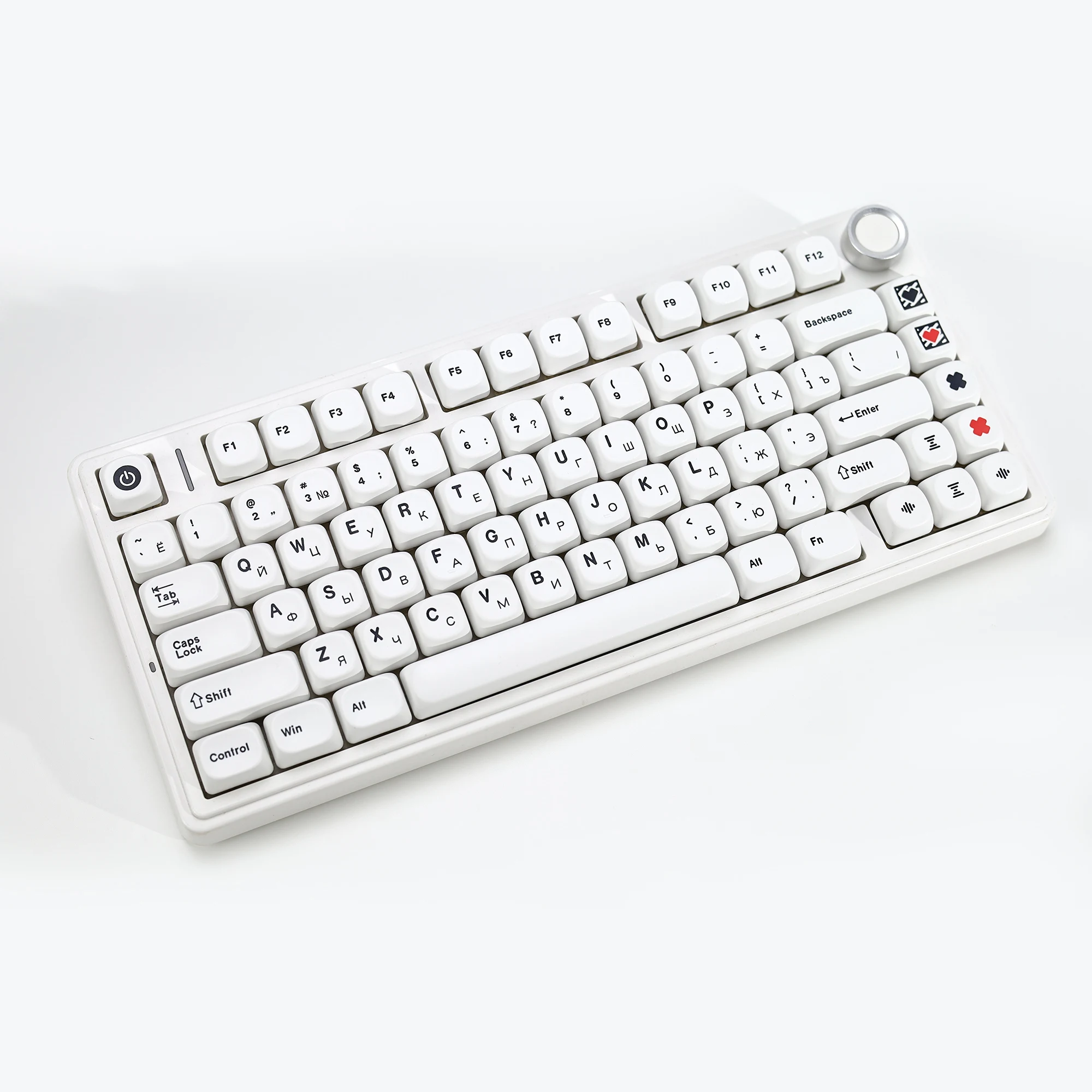 KBDiy Rosyjskie Japońskie Keycapy GMK Minimal White Theme PBT Retro Keycapy Cherry MX Switches Do 60% DIY Klawiatury Mechanicznej Gamingowej — zdjęcie produktu 6