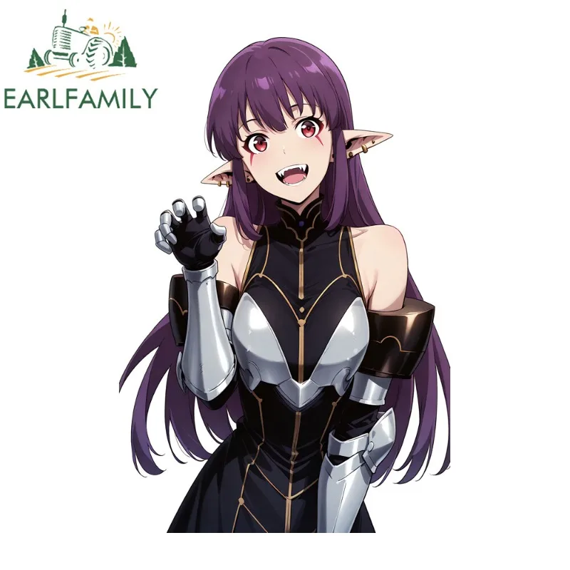 EARLFAMILY Funny Esil Radiru Cute Anime Girl Car Stickers Tank Cap Motorcycle Decals Eye-catching ATV Camper Occlusion Scratch