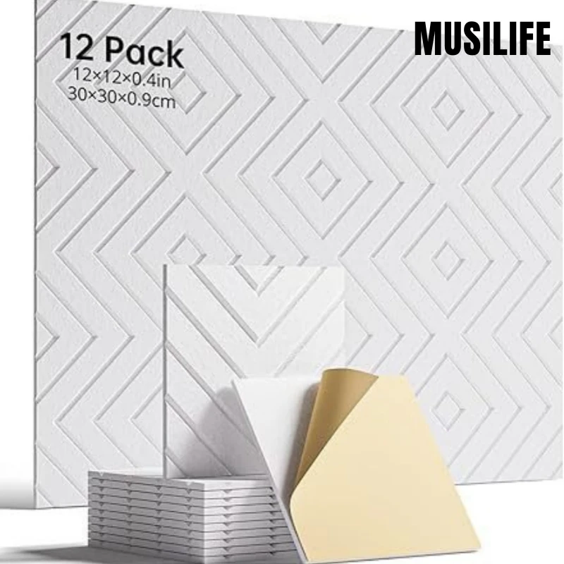 

0.9mm Square Wall Sticker Felt Self Adhesive Acoustic Panel Home Decor Soundproof Wall Panels for Home Studio Room Wall Cladding