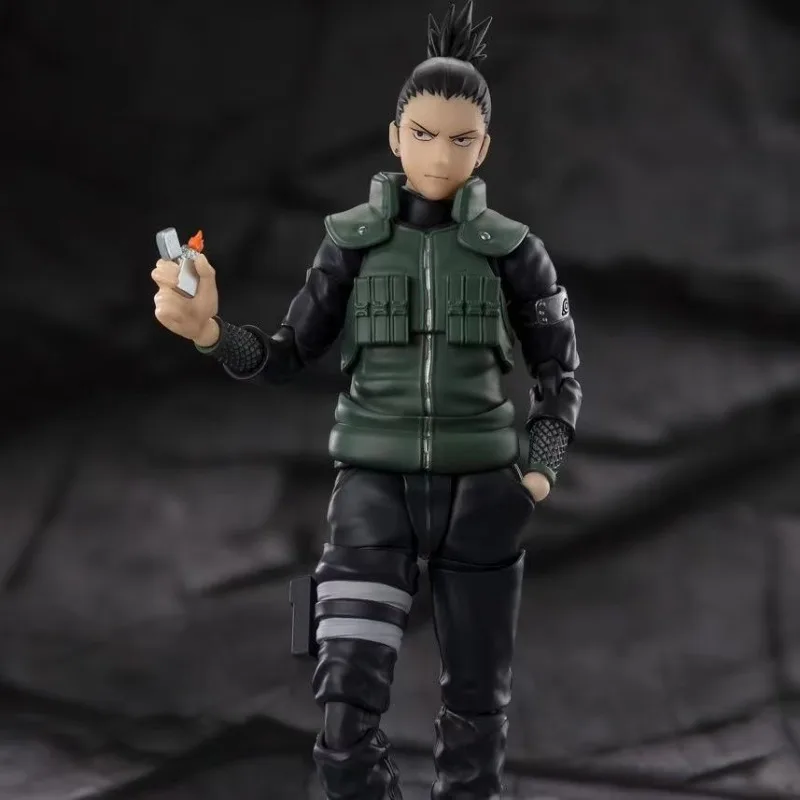 在庫オリジナルバンダイ S.H.Figuarts SHF ナルトシカマル奈良ブリリアント戦略家アニメアクションフィギュアモデルおもちゃ人形ギフト