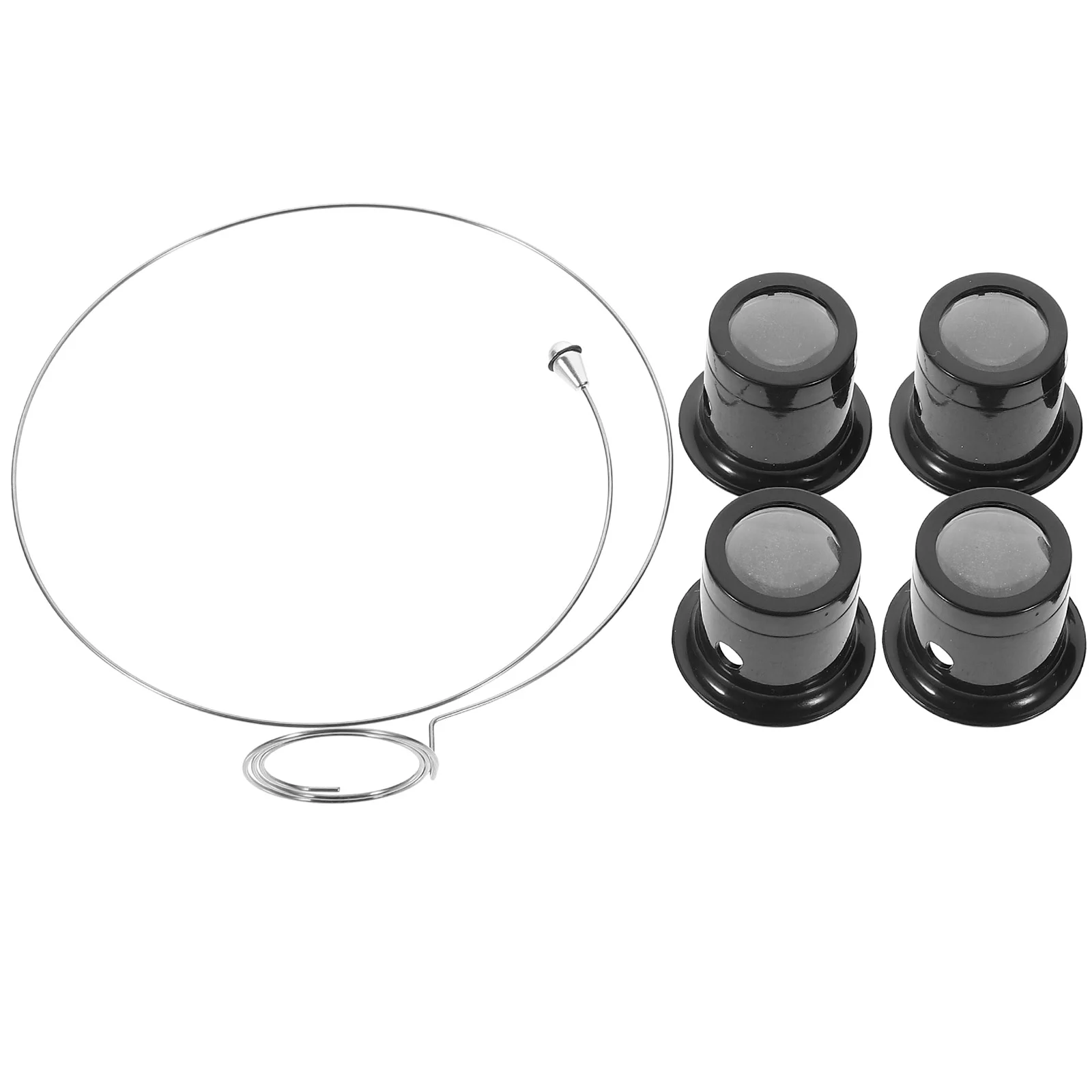 Magnifying Glass Steel Ring Magnifier Kit Glasses Burr-free Watchmakers Repairs Tool Repairing