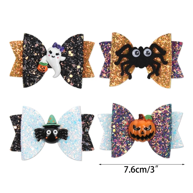 Pinzas para fantasma calabaza Halloween, accesorios para cabello para mujeres, niñas y niños pequeños