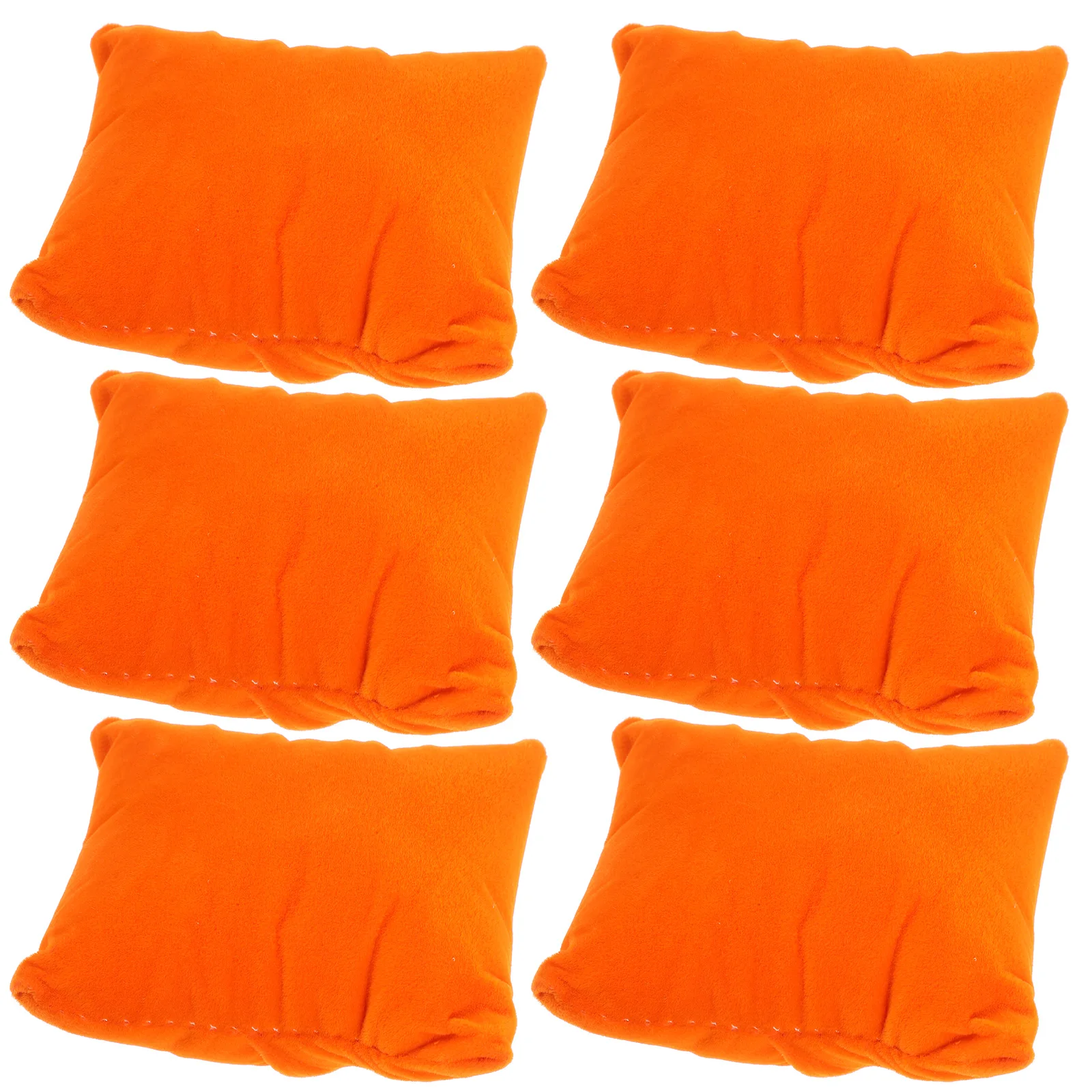

6 Pcs Orange 8x9CM Jewelry Box Pillow Core Silk Floss Watch Bracelet Display Storage Protective Pillows Durability Occasions