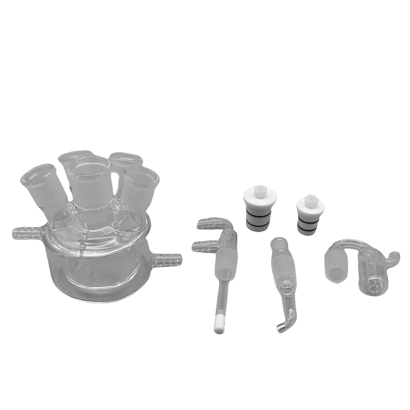5つの密閉型電解槽、酸化還元実験用電解槽。 ダブルウォーターバス電解槽。