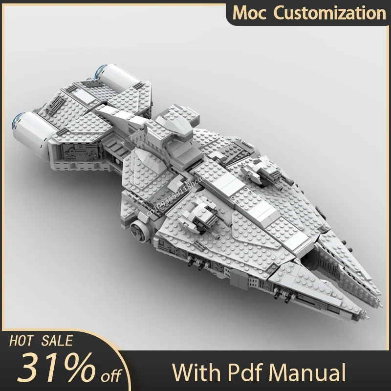 

2405pcs Moc 75315 Imperial Light Cruiser Ultimate Playset Building Blocks Creative SpaceShip Assembly Bricks Toys Kids Gift
