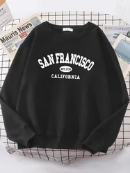 Women Street Fit Hoodie Hipster Oversized Hoody hip hop All-match Top Sanfrancisco Est.1776 California Letter Street Hoodies