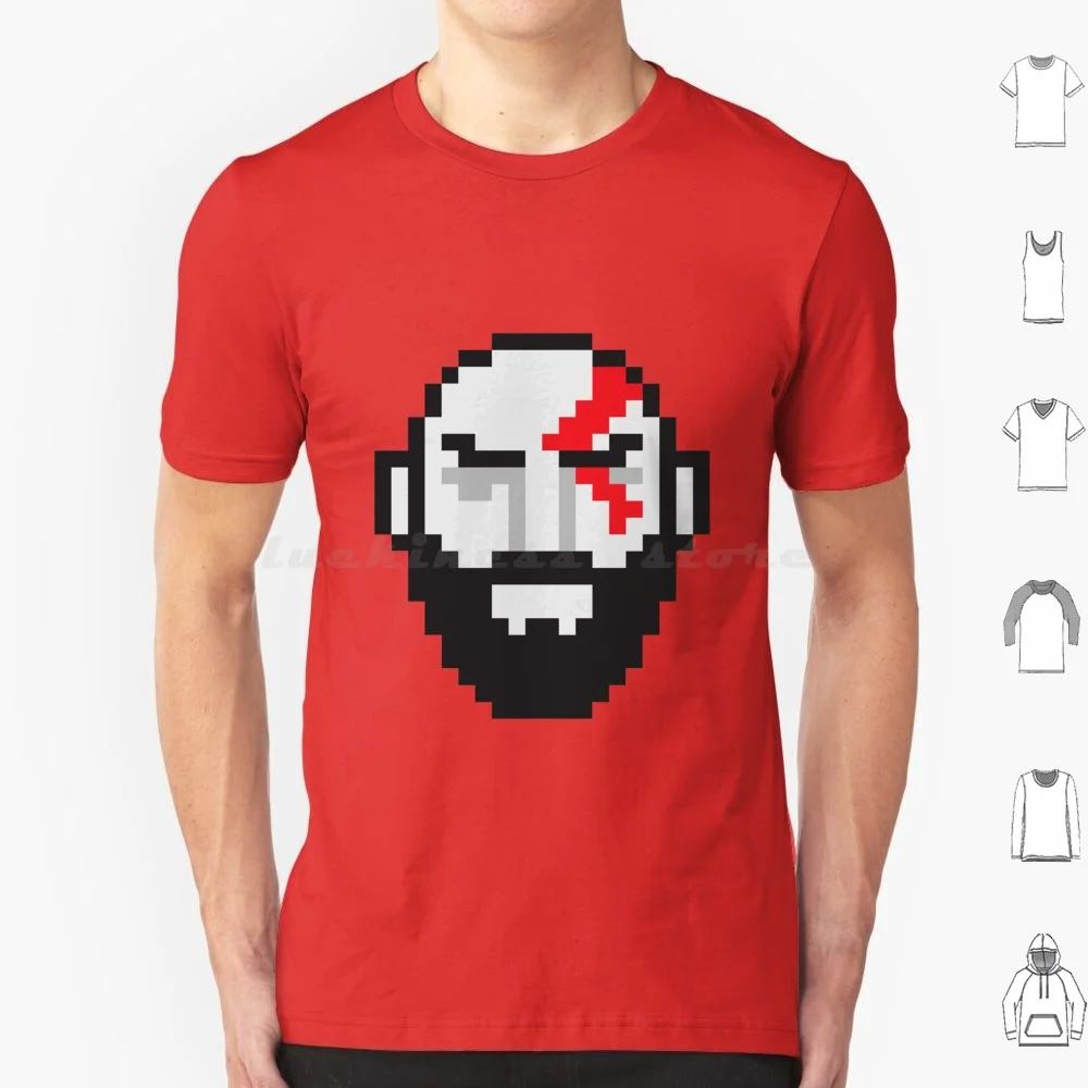 8 Bit Kratos T Shirt Cotton Men Women DIY Print 8 Bit Bit 8 Kratos God Zeus Greek Mythology War Ps4 Game Atreus Pixelated Fan