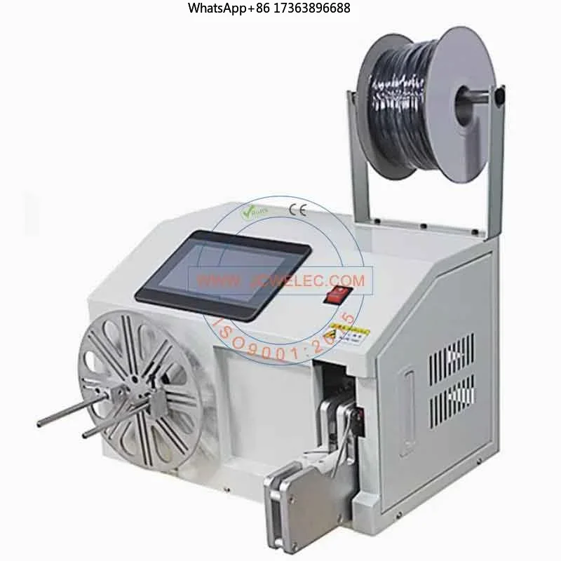 JCW-WB02 Automatic Cable Harness Wrap Tape Winding Machine and Electronic Wire Touch Screen Single Tie Machine