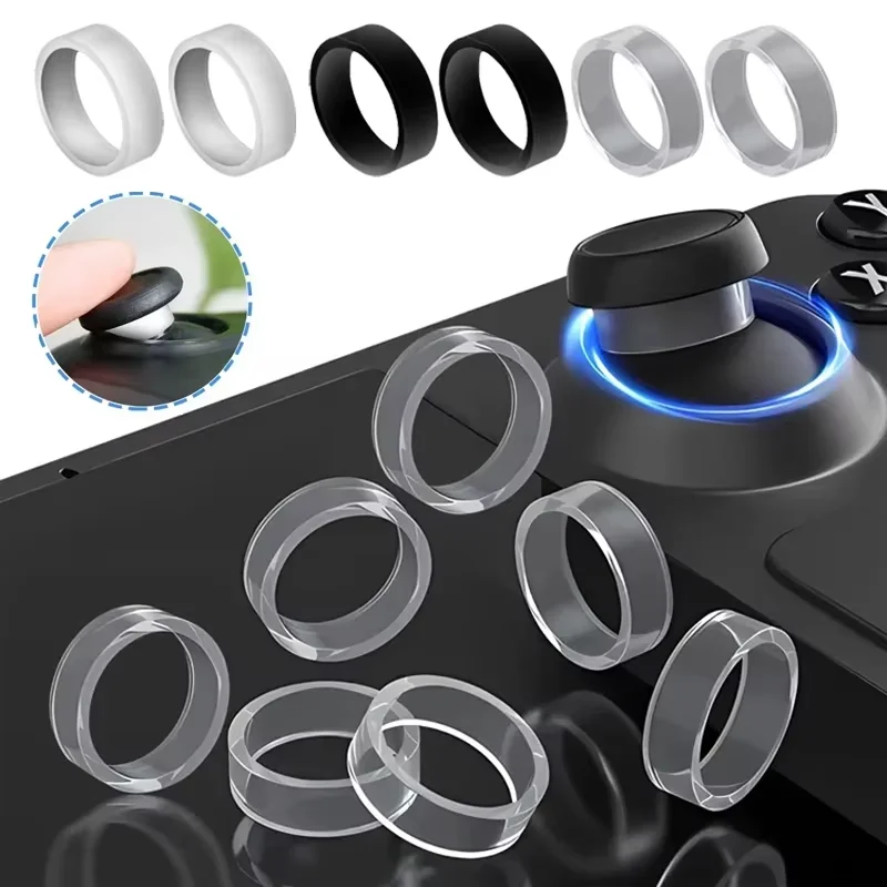 4-8pcs Elastic Protective Joystick Rubber Ring for PS5/ PS4/ Xbox/ Switch Pro/ Steam Deck Handheld 3D Rocker Silicone Ring Cover