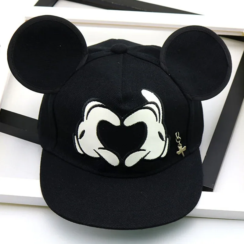 Disney Waflera Mickey Mouse Hat For Kids Baby Boy Girl Baseball Cap Fashion Children Hip Hop Caps Kids Snapback Breathable Hats