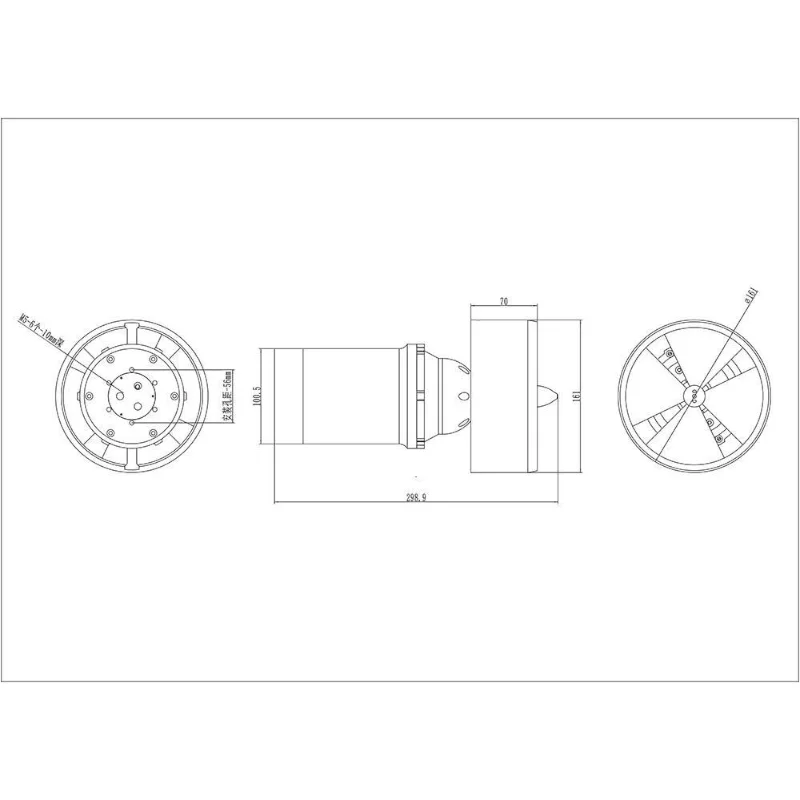 50v 48kg Thruster Rov Robot Ship Boat Kayak Underwater Thruster Diving Electric Brushless Motor With Esc