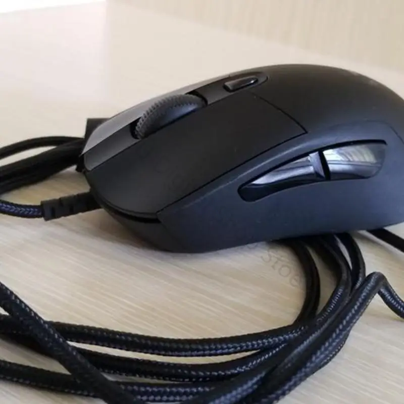 96BA USB-Maus-Reparaturkabel, 2 m langes schwarzes Ersatzkabel für den Einsatz Bürotisch, Gaming-Schreibtisch und als – Detail 8