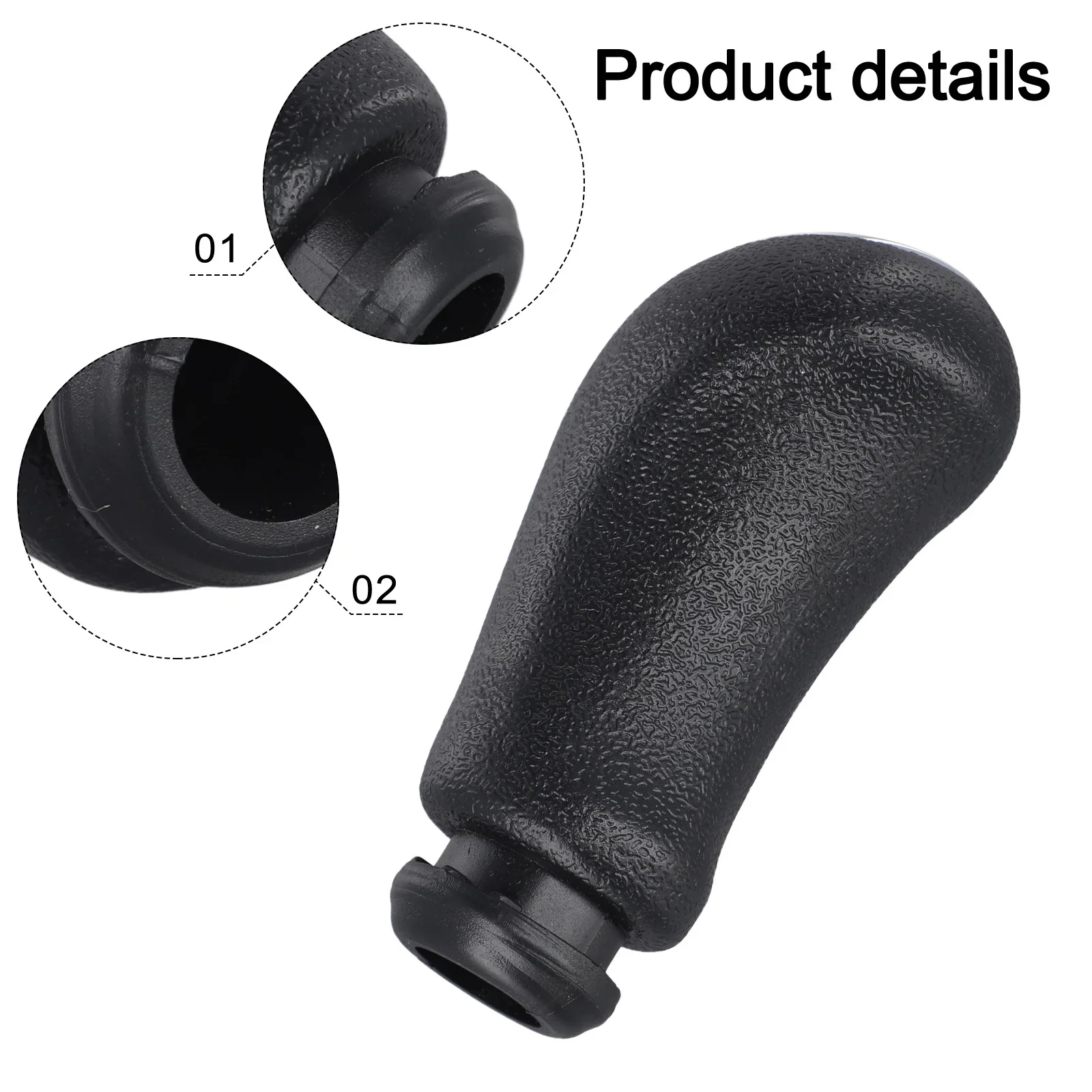 

For Clio 3 For Clio II Manual Shift Knob Gear Shift Knob Car Interior Matte Silver And Black PU Leather Matte Silver Cap