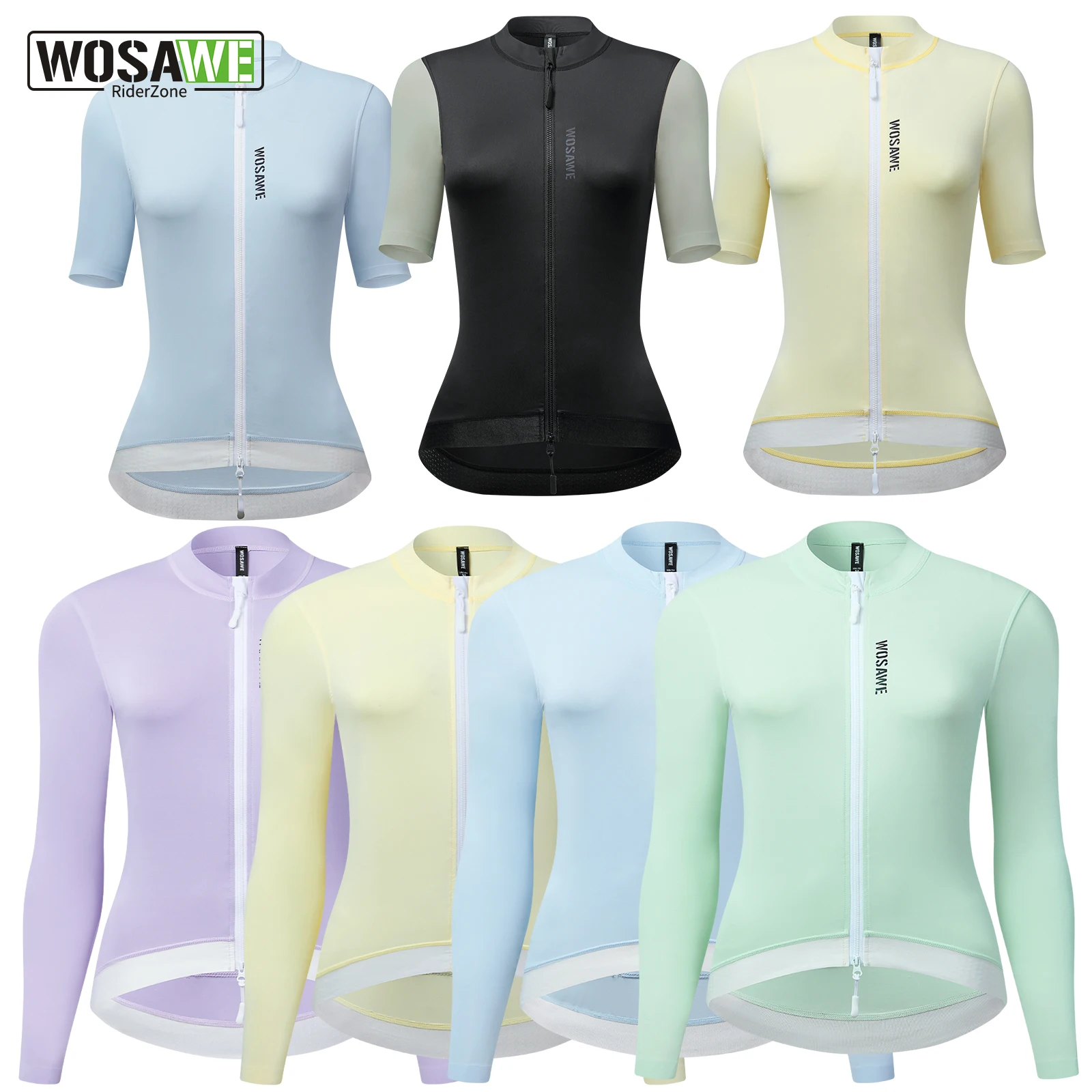 

WOSAWE Women's Cycling Jersey Long Sleeve Summer Bicycle Jersey Road Bike Shirt Cycling Clothing Breathable Pro Slim Fit