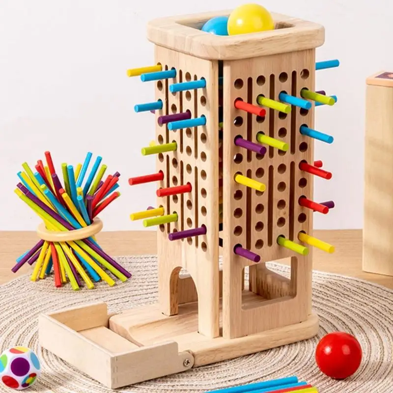 Jeu Puzzle éducatif en bâton bois pour adultes, jouet pour améliorer Concentration reconnaissance des couleurs,