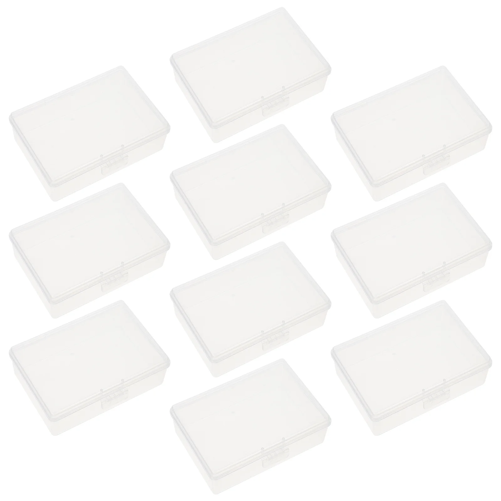 

10Pcs Cards Storage Box Clear Multi-Function Case Business Card Holder Convenient Compact Organizer Storage Box