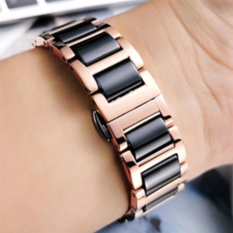 Ceramic Metal Strap For Apple Watch Ultra2 Belt 49mm 10 9 8 7 46mm 45mm 41mm Stainless Steel Bracelet 6 5 4 3 SE2 44mm 40mm 42mm