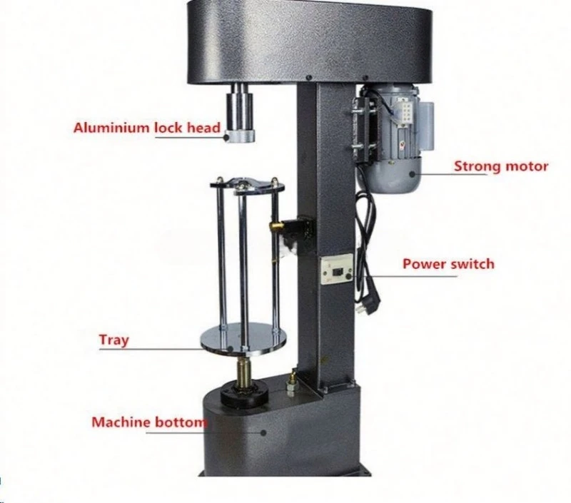 New Design DK-50 Semi-automatic Wine Bottle Aluminum Ropp Nut Sealing and Capping Machine