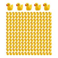 50/100 Pcs Mini Yellow Duck Ornament Miniature Figures Tiny Duck Resin Handicraft Micro Landscape Home Decoration