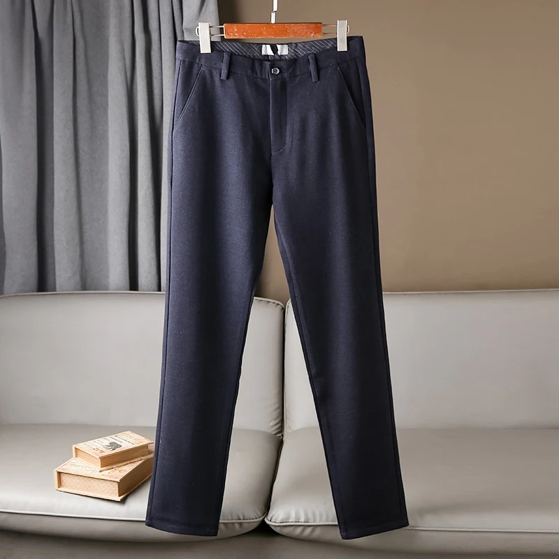 

Мужские повседневные брюки Thiened Fce, эластичные, облегающие, модные, городские, длинные, прямые брюки для молодежи