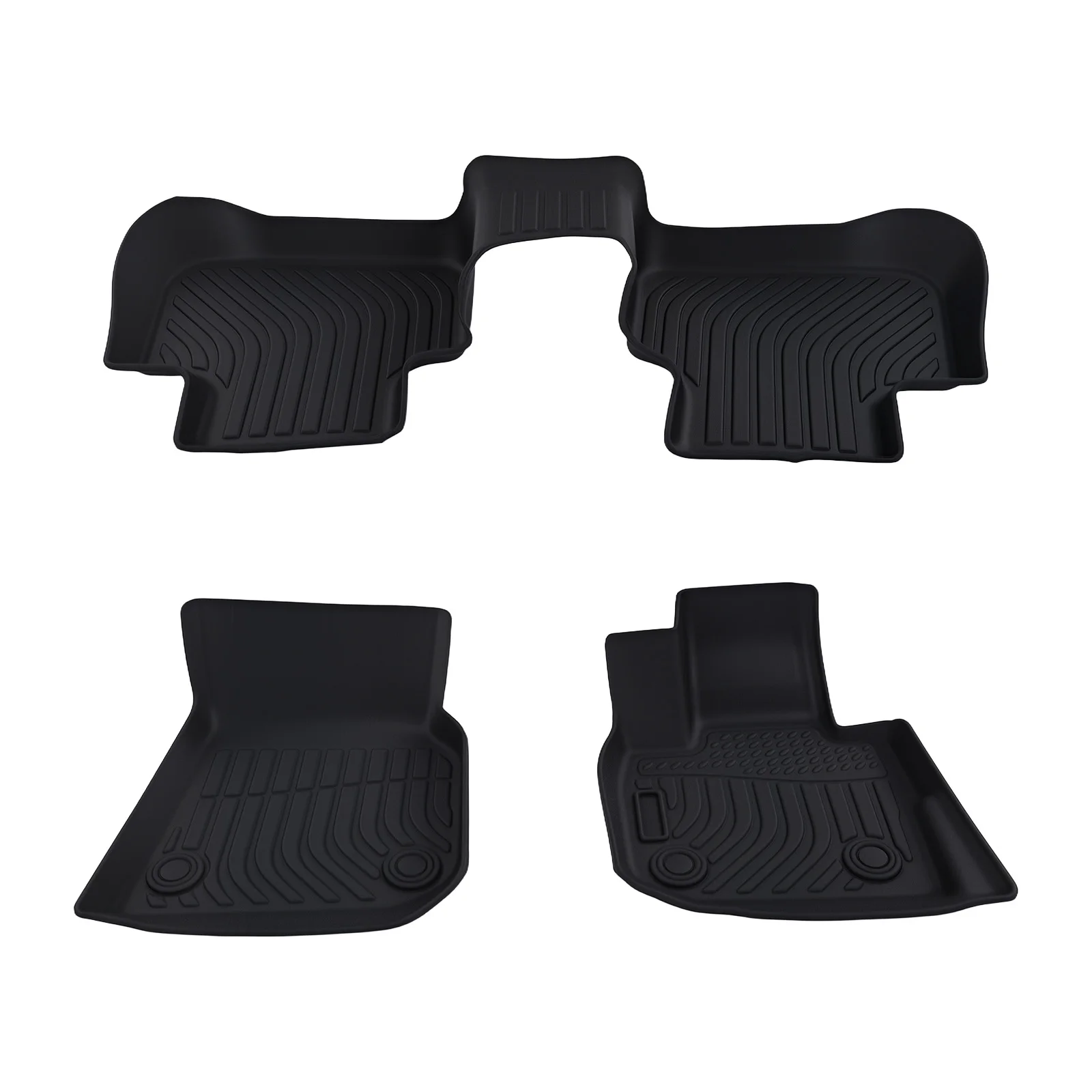 

Black Anti-Slip Floor Mats for BMW X3 X4 2018-2024 TPE Rubber All-Weather Set