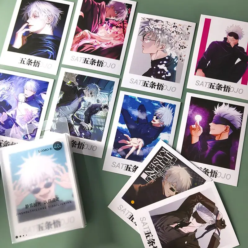 Anime Jujutsu Kaisen Satoru Gojo Cosplay Cartoon Lesser Calorie The Little Card Bookmark Postcard Greeting Fiche Decor Xmas Gift