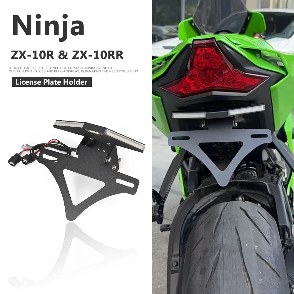 

New License Plate Frame Holder Bracket Tail Tidy Fender Eliminator For KAWASAKI Ninja ZX-10R ZX10R ZX10RR Ninja ZX-10RR 2025