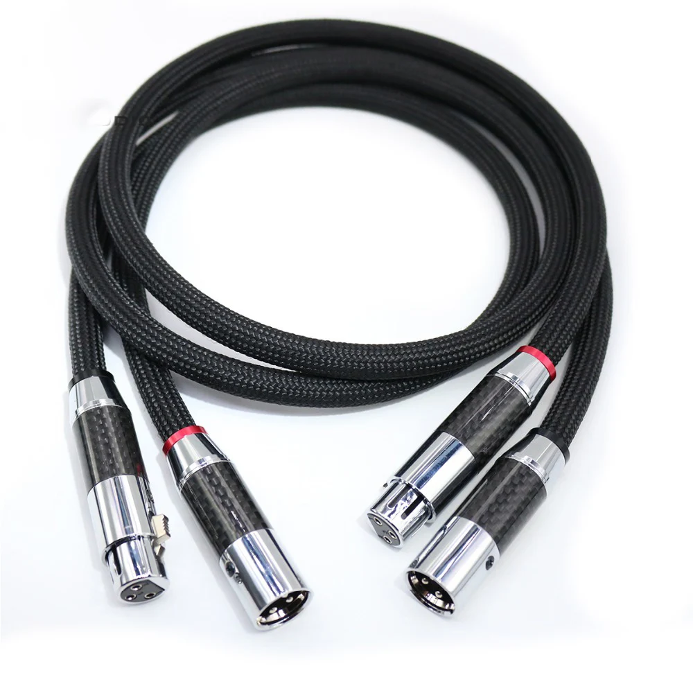 

Hallo-end HIFI 2 core PVC Silber Überzogene 3 PIN Female XLR zu Männlichen XLR jack 3PIN Balance Audio signal Kabel Draht Linie