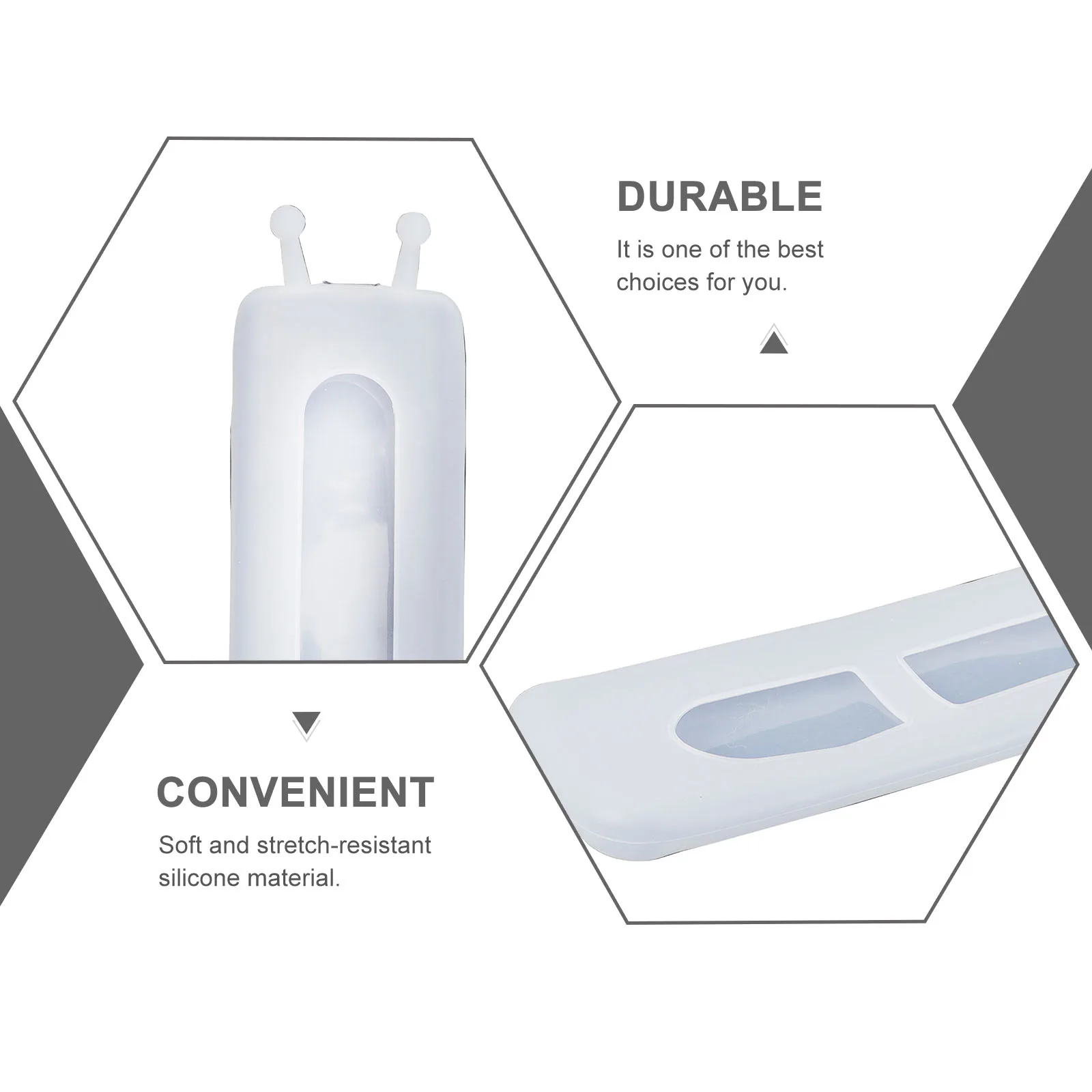 

Remote Controller Cover 15x4x1.5cm Soft Silicone Dust Proof Protector Transparent Button Visible Shockproof Case