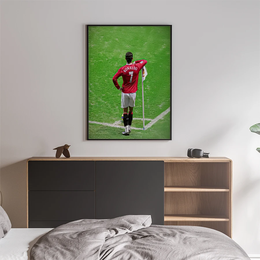 

1pcs-Football player printed canvas painting - Wall home decoration, suitable for home and office - perfect gift and decoration