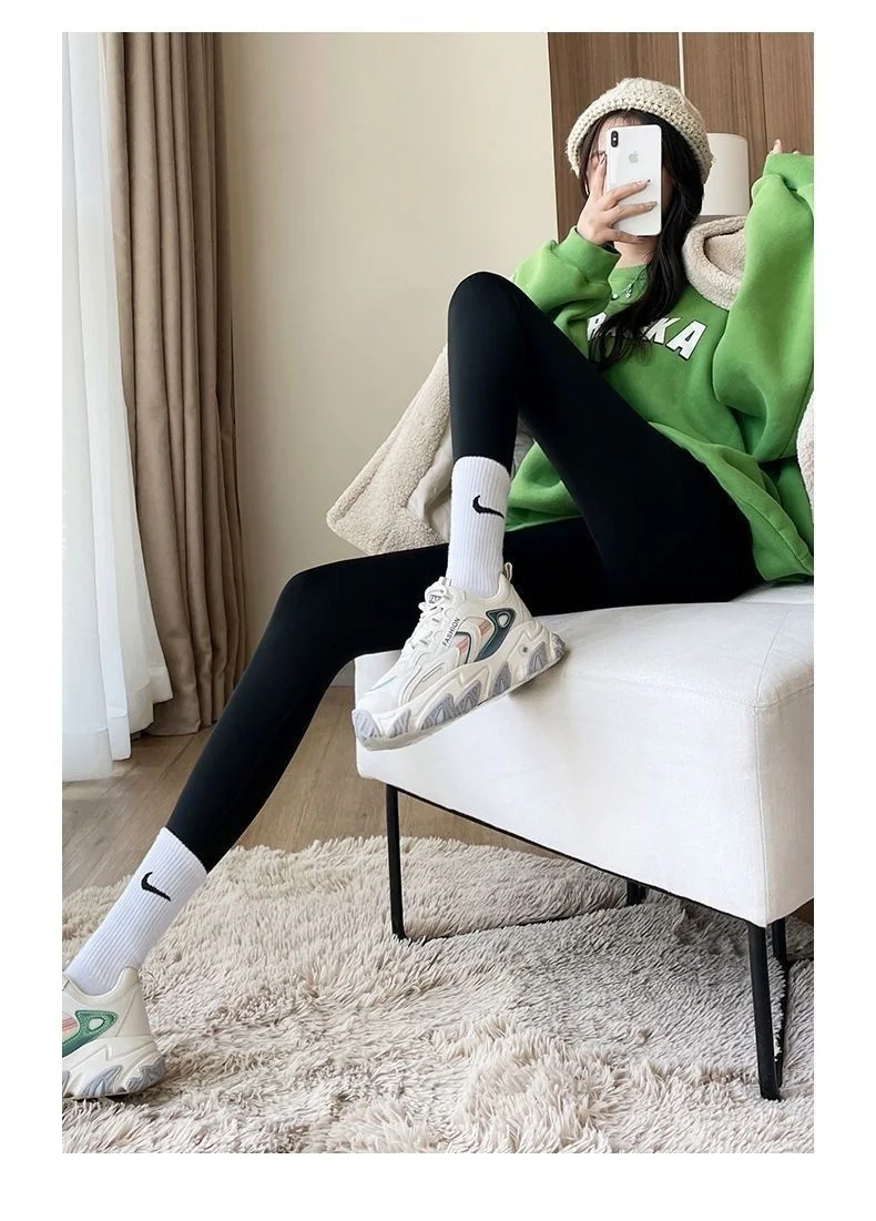 

Yoga Pants Straight Leg Women Slit Glossy Legs Halloween Funny Wide Every Drawstring Abdomen Wrap Jacquard Basic Bottoming Feel