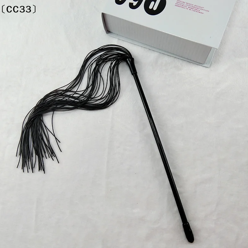 

Silicone Whip Racing Riding Crop Party Flogger Hand Cuffs Queen Black Horse Riding Whip〔CC33〕