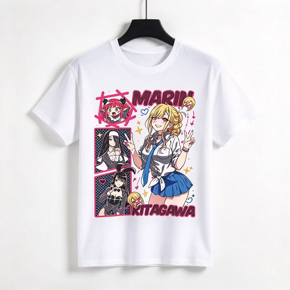 2026 New My Dress-Up Darling Marin Kitagawa Themed Tops Men Women Streetwear Anime Graphic T-Shirt