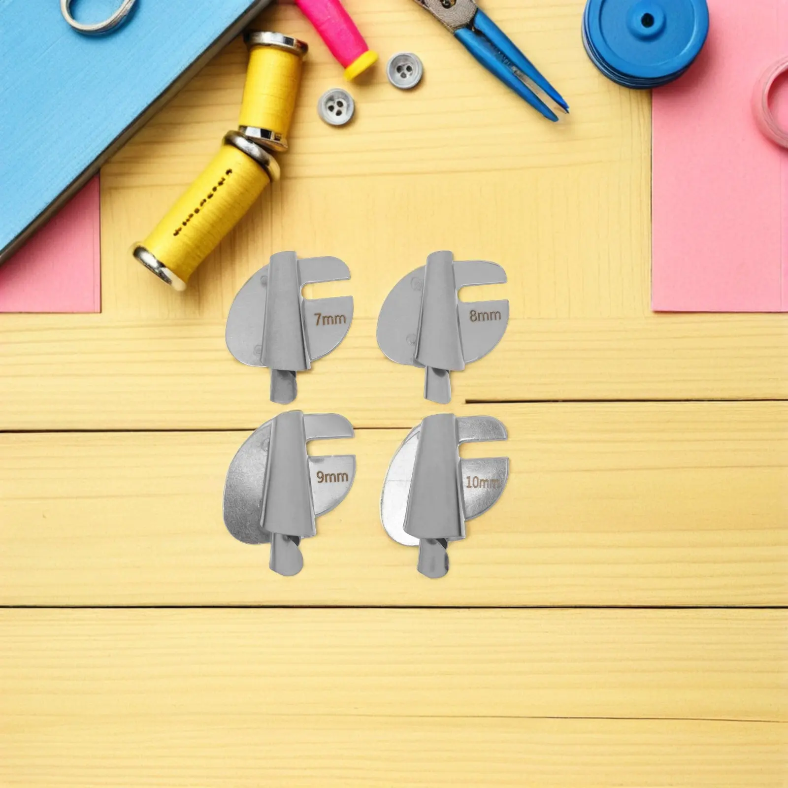 

8Pcs Universal Sewing Rolled Hemmer Foot Stainless Steel Adjustable Rolled Hem Presser Foot Kit for Sewing Machine Edge Folding
