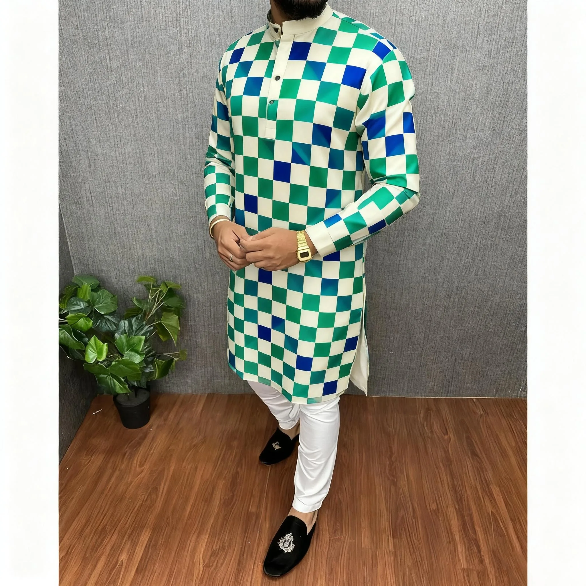 Mens Abaya Thobe Arabic Longline T Shirts Henley Kaftan Banded Plain Gown Shirts Men's Morocco Caftan Kaftan Männer