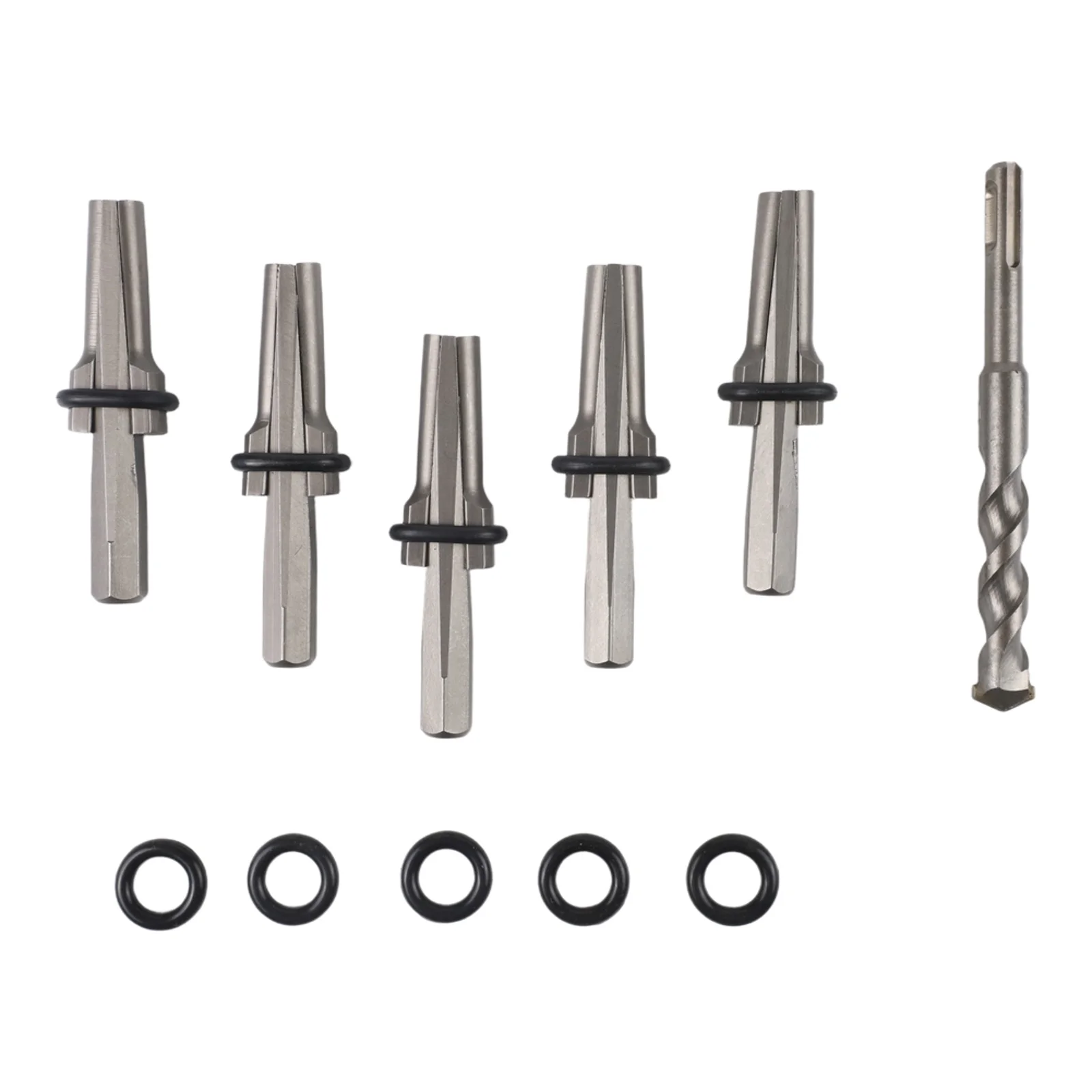 16mm SDS Drill Bit Rock Splitter Set 5Pcs High Hardness 40CrMo Steel Stone Concrete Splitting Chisel For Masonry Quarry
