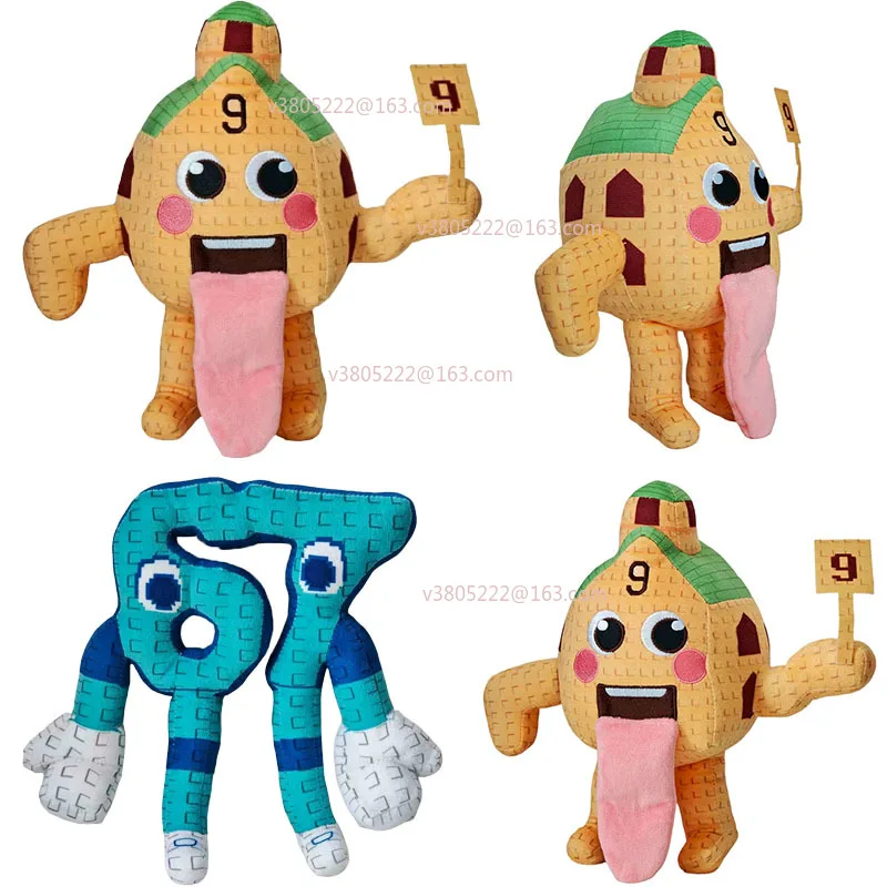 

Игра A.25см Плюшевая забавная No. 9 нет. 67, плюшевая ручная цифровая кукла-игрушка с номером 9, мягкий подарок