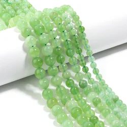 LS 6/8/10mm Chinese Olivine Beads Round Natural Chrysolite Gemstone For Jewelry Making Diy Bracelet Necklace