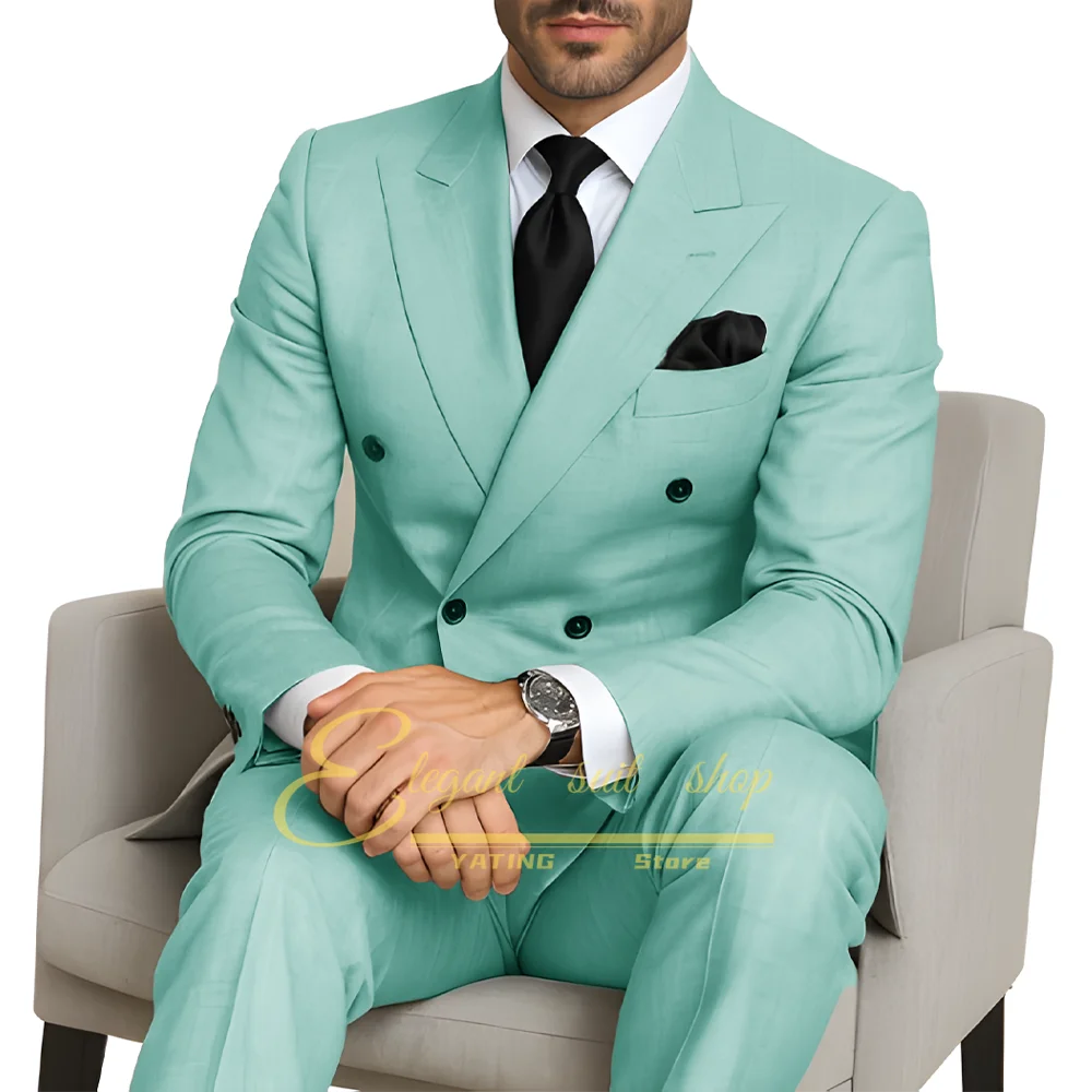 

Формальные свадебные мужские костюмы, комплекты из 3-х предметов, куртка и брюки, однобортный мужской костюм