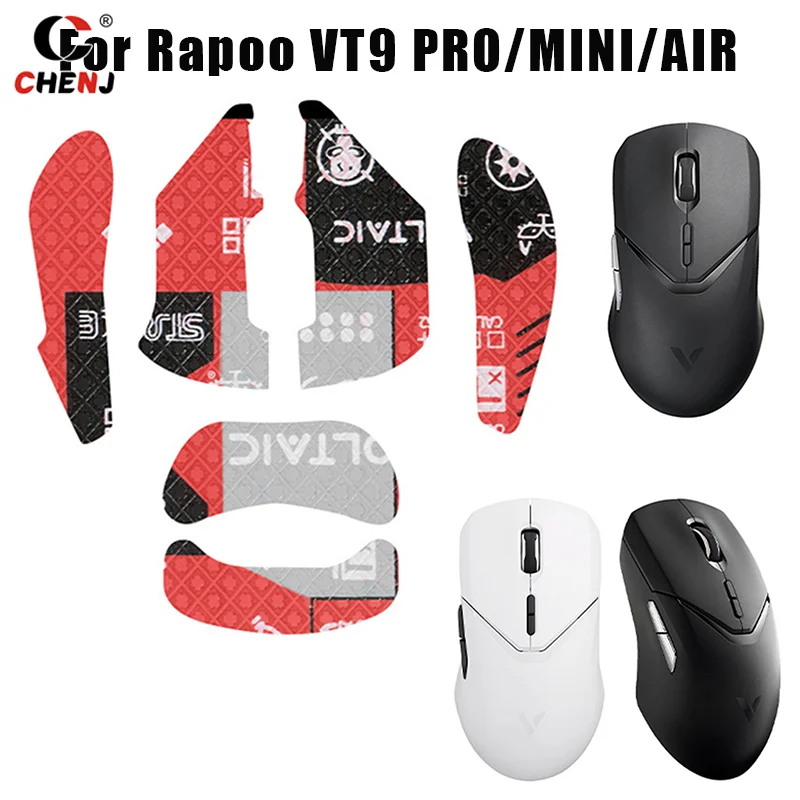 1 Set Mouse Grip Tape Sticker For Rapoo VT9 PRO MINI AIR Non Slip Suck Sweat Black Gaming E-Sports Gamer Accessories