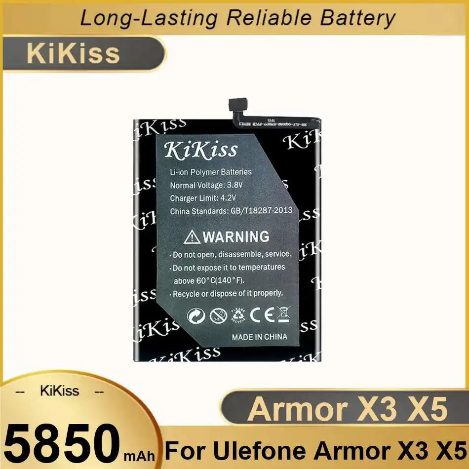 

Для Ulefone Armor X3 X5 5850 мАч аккумулятор мобильного телефона быстрая зарядка