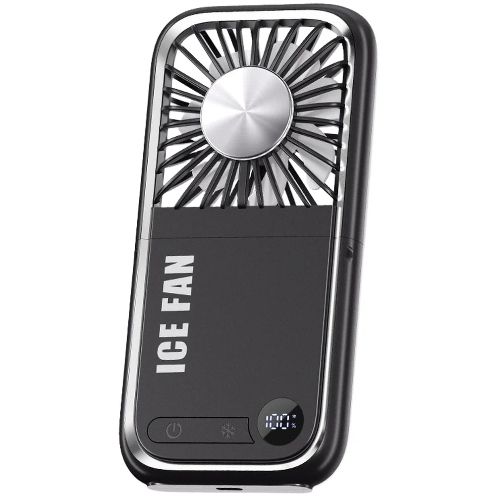 Foldable USB Rechargeable Neck Fan with Ice Compress 5 Adjustable Airflow Levels Long Lasting Battery ABS Build