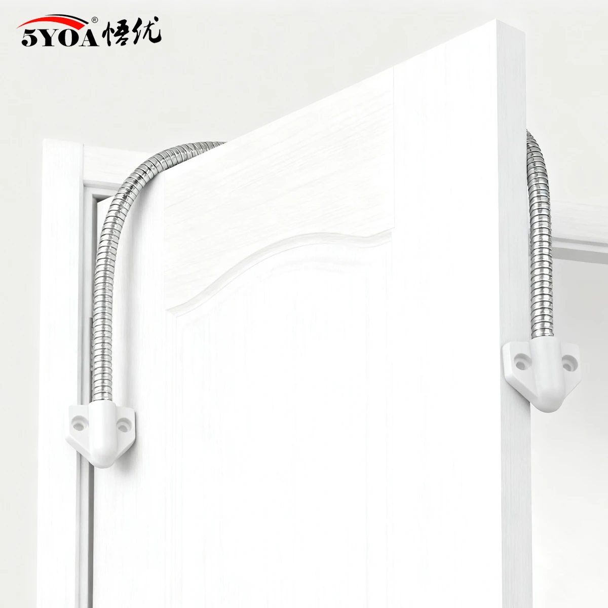 5YOA Electric Door Lock Loop Exposed Mounting Stainless Steel Protection Sleeve Access Control Cable Line for Security Locks