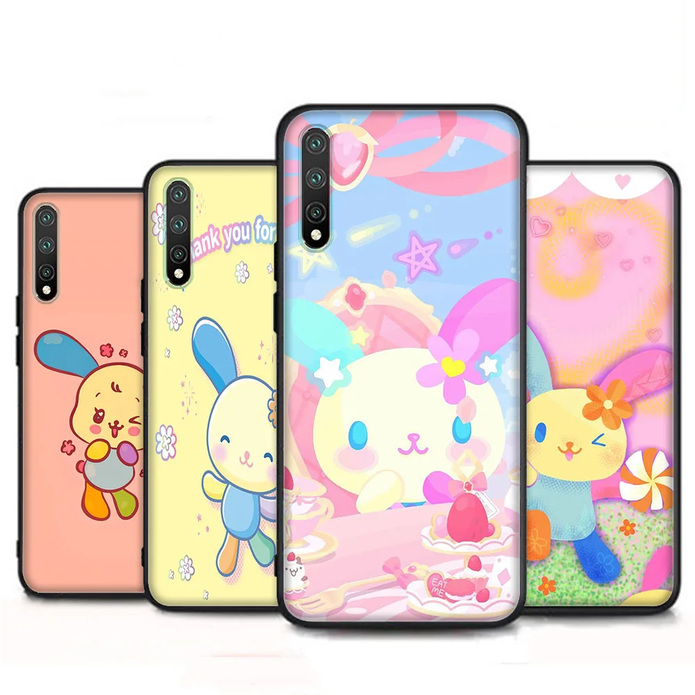 Usahana Aggretsuko Cover for VIVO Y16 Y17S Y21T Y22S Y35 Y70 Y73 Y76S Y74S Y11S Y12S Y15S Y15A Y31 Black Phone Case