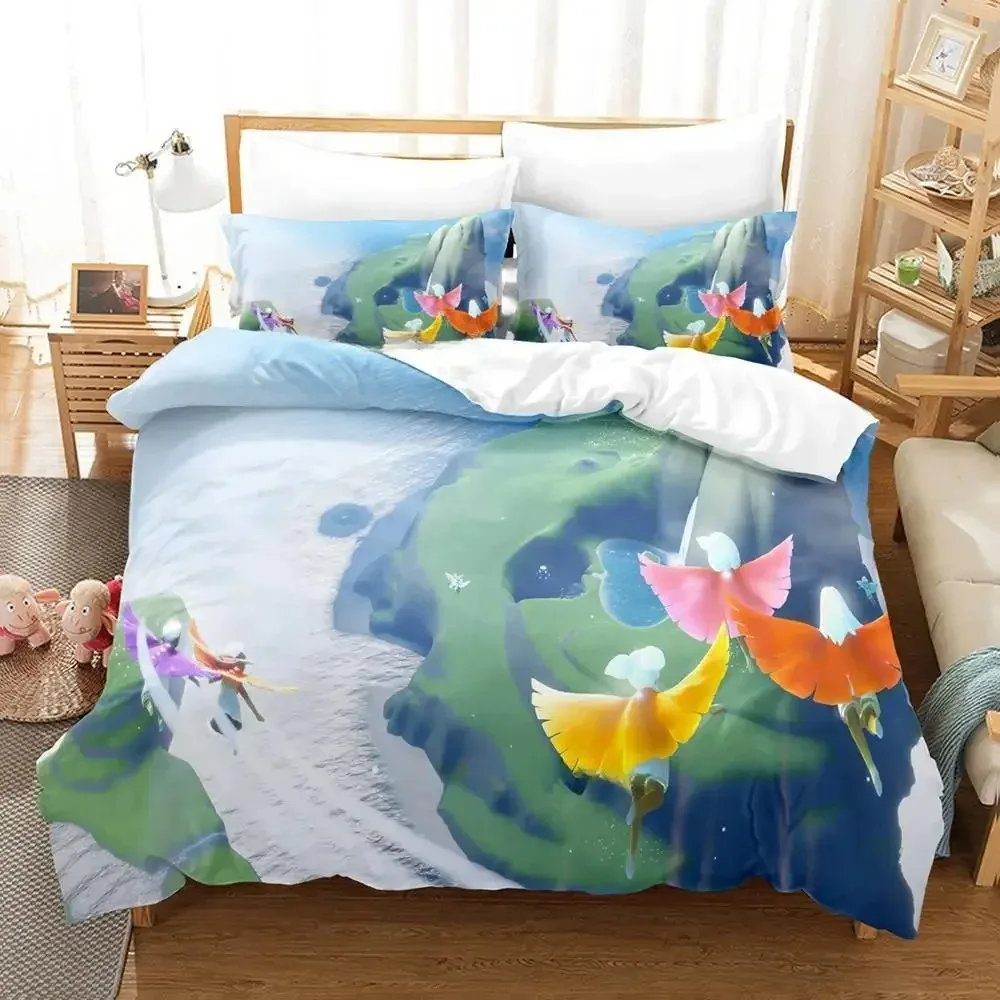 Game SkyChildren of the Light Bedding Set Cartoon Anime three-piece set Adult Kid Bedroom Duvet cover Sets 3D Print anime bed